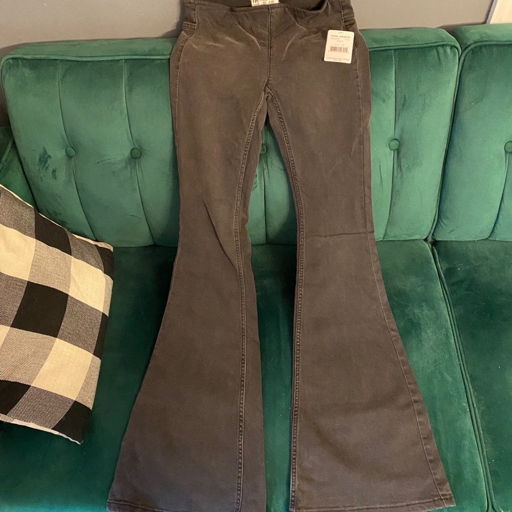 Free People Black Flare Jeans Sz 25